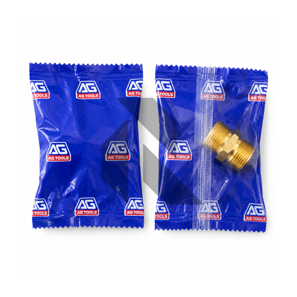 Pressure Washer Pipe Extension Connector M22-15mm – Brass Hose Joiner for Pressure Washer Hoses