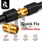 Pressure Washer Pipe Extension Connector M22-15mm – Brass Hose Joiner for Pressure Washer Hoses