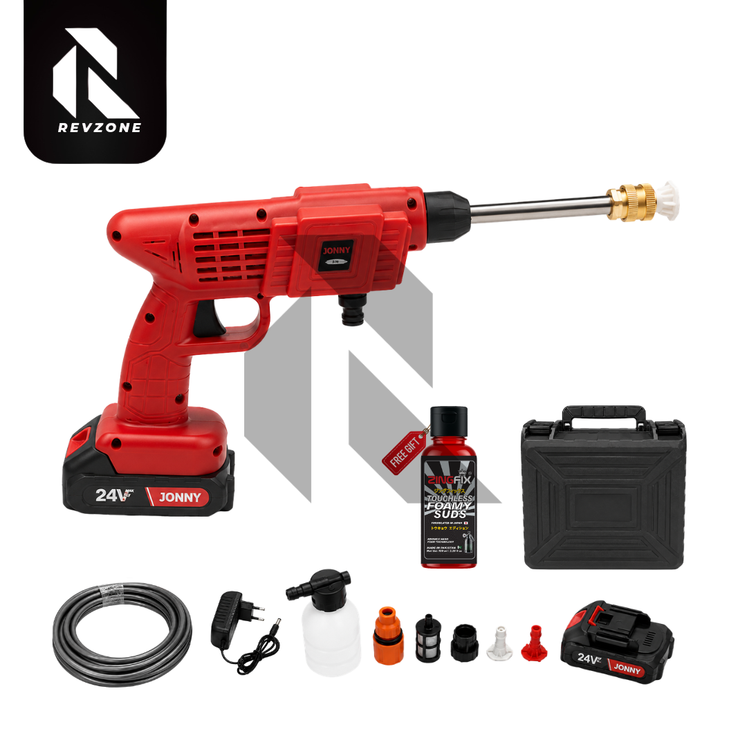 24V Double Battery Cordless Pressure Washer – Portable High Pressure Washer with Free 100ml Shampoo