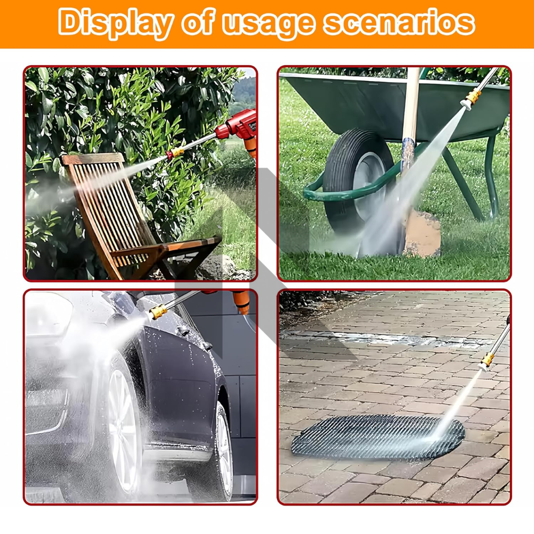 24V Double Battery Cordless Pressure Washer – Portable High Pressure Washer with Free 100ml Shampoo