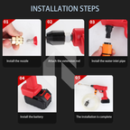 24V Double Battery Cordless Pressure Washer – Portable High Pressure Washer with Free 100ml Shampoo