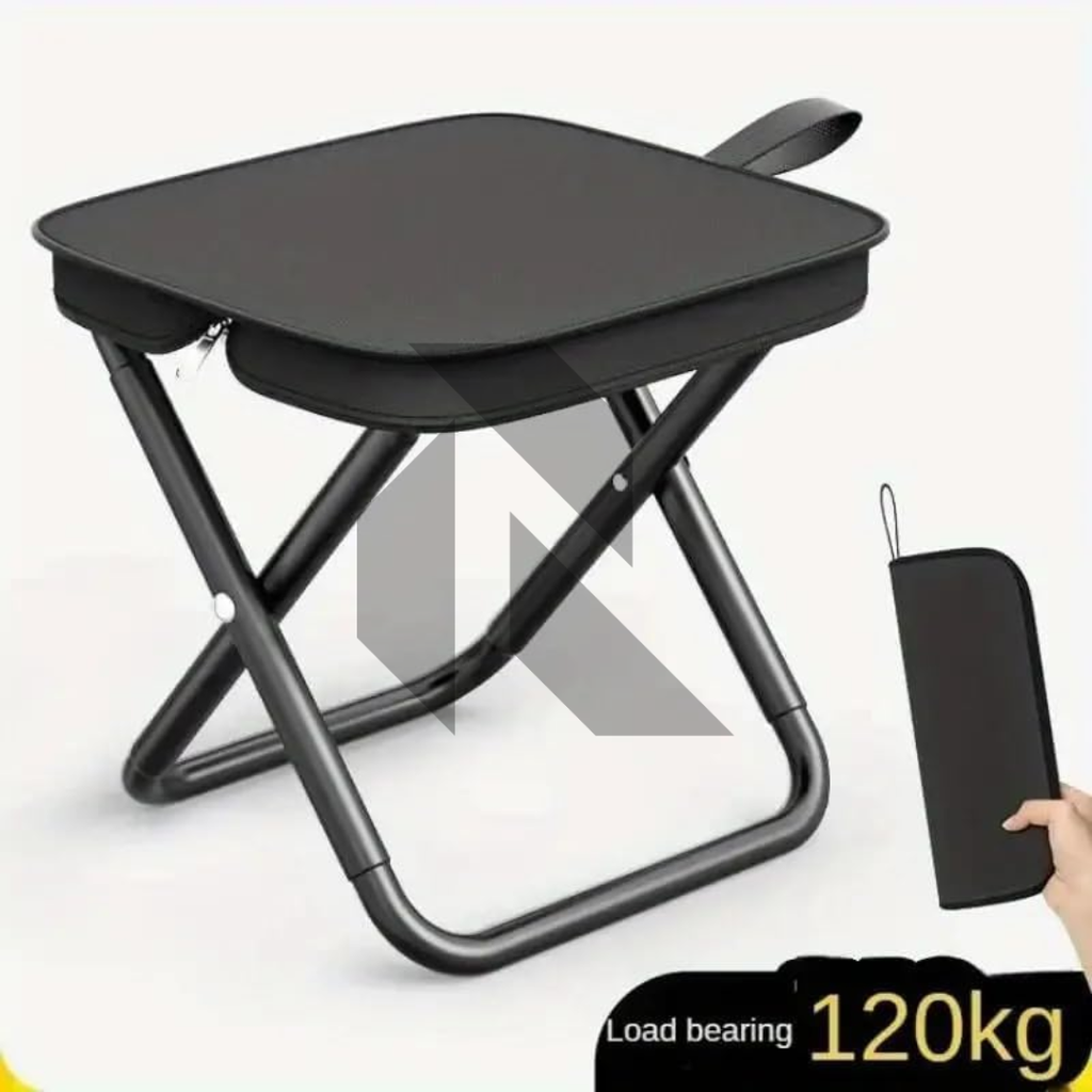 Portable Folding Camping Stool – Lightweight Aluminum Foldable Chair with Carry Bag for Outdoor