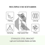 Portable Folding Camping Stool – Lightweight Aluminum Foldable Chair with Carry Bag for Outdoor