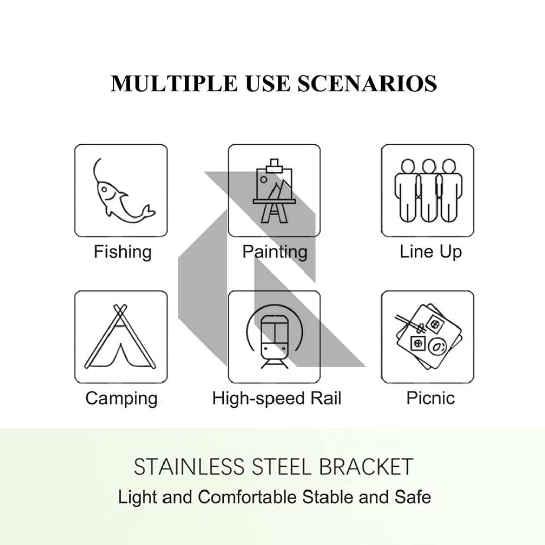 Portable Folding Camping Stool – Lightweight Aluminum Foldable Chair with Carry Bag for Outdoor
