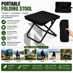 Portable Folding Camping Stool – Lightweight Aluminum Foldable Chair with Carry Bag for Outdoor