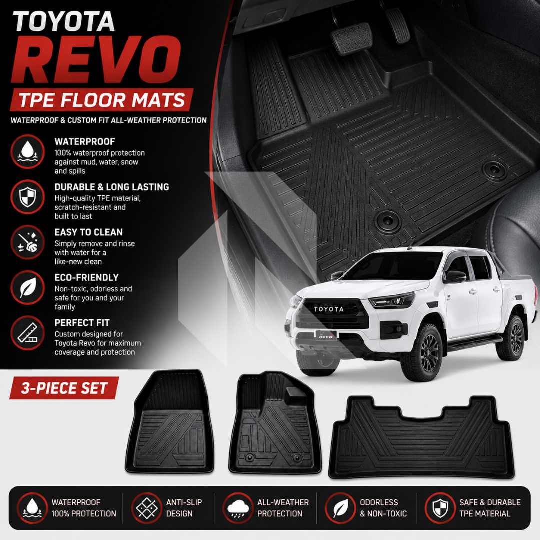 Toyota Revo TPE Floor Mats – Waterproof & Custom Fit All-Weather Car Floor Mats Main image