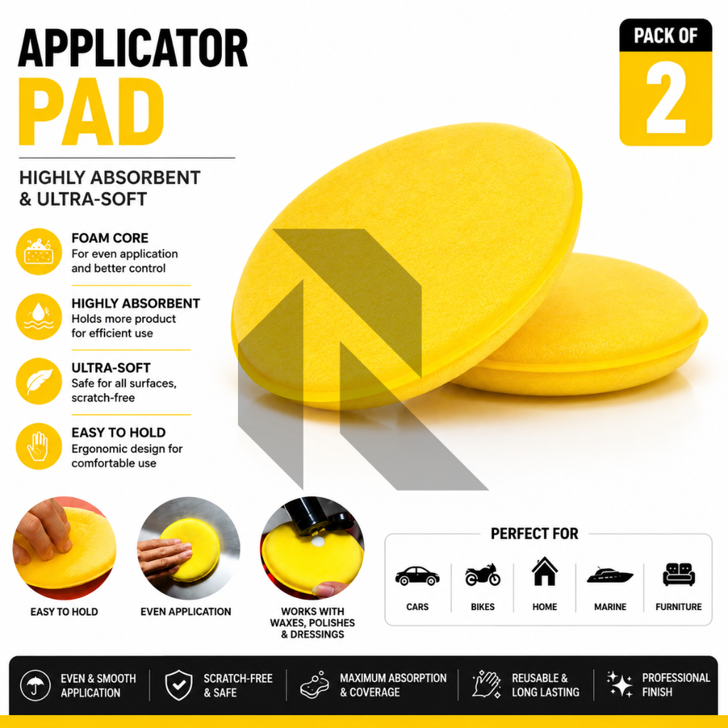 Premium Round Foam Applicator Pad – Ultra Soft Wax & Polish Sponge for Car Detailing