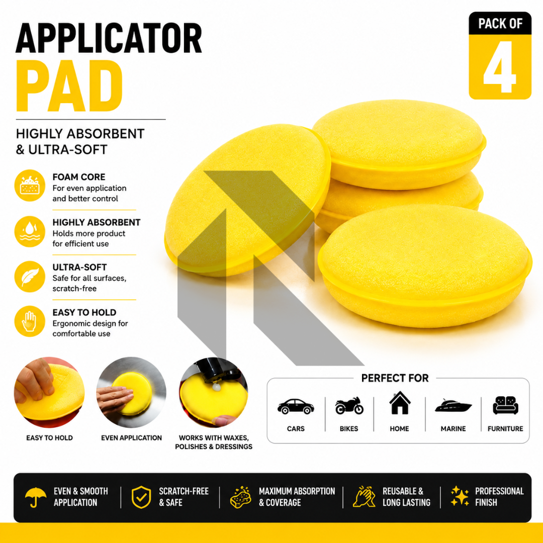 Premium Round Foam Applicator Pad – Ultra Soft Wax & Polish Sponge for Car Detailing