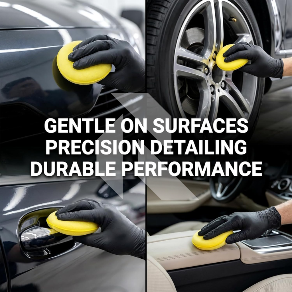 Premium Round Foam Applicator Pad – Ultra Soft Wax & Polish Sponge for Car Detailing