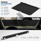 Universal Car Windshield Folding Curtain 50x125cm – Retractable Sun Shade Protector
