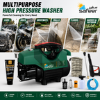 Safeer 95S7 High Pressure Washer 140 BAR 2800 RPM + Free Scratch Removal Wax