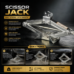 Universal Car Scissor Jack – Portable Manual Lift Jack for Emergency Tire Change