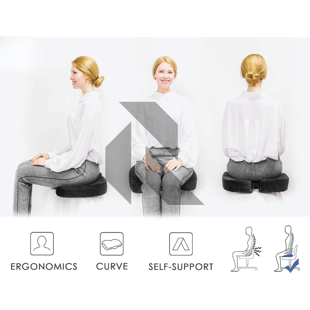 U-Shaped Foam Seat Cushion – Orthopedic Support Pillow for Sciatica & Back Pain Relief