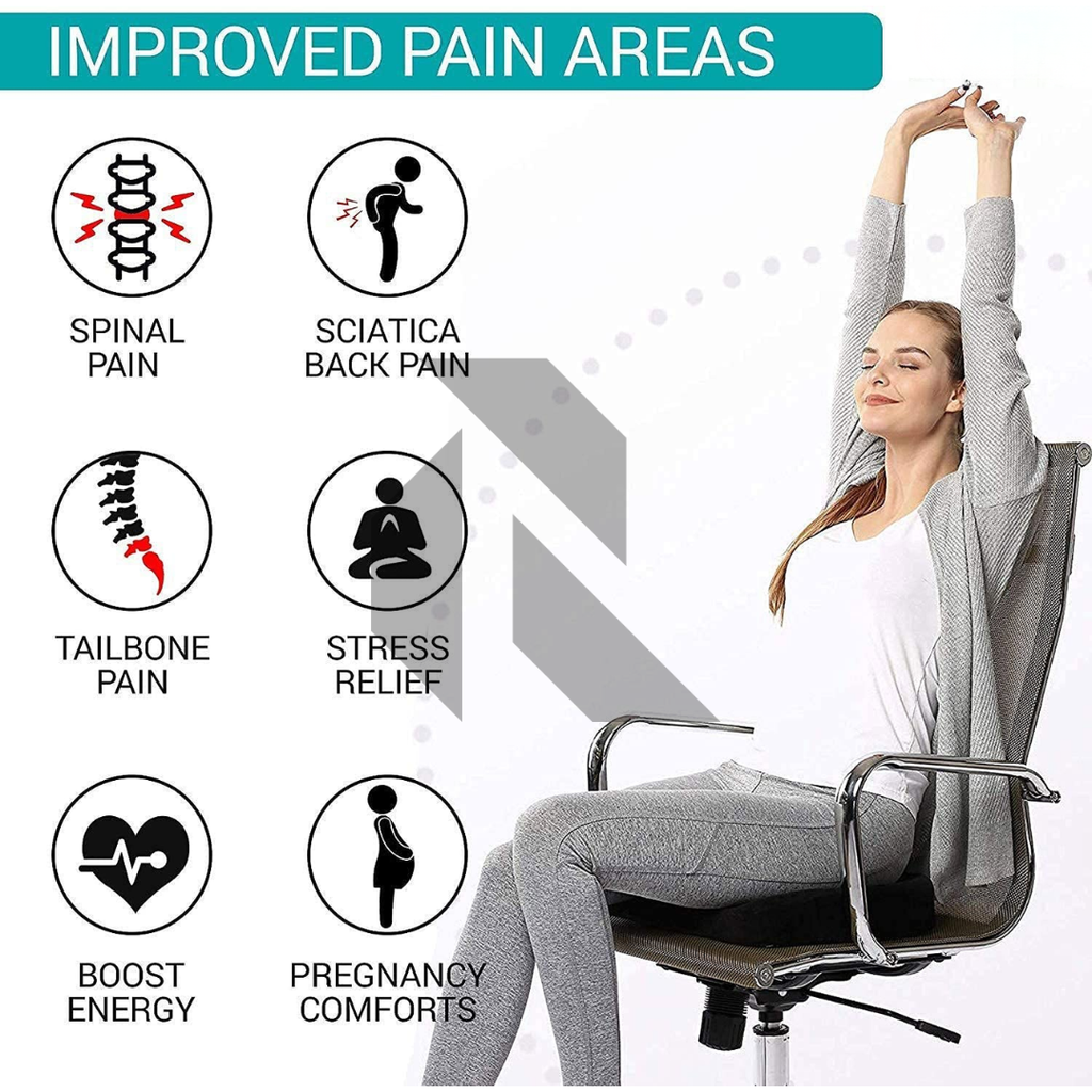 U-Shaped Foam Seat Cushion – Orthopedic Support Pillow for Sciatica & Back Pain Relief