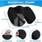 U-Shaped Foam Seat Cushion – Orthopedic Support Pillow for Sciatica & Back Pain Relief