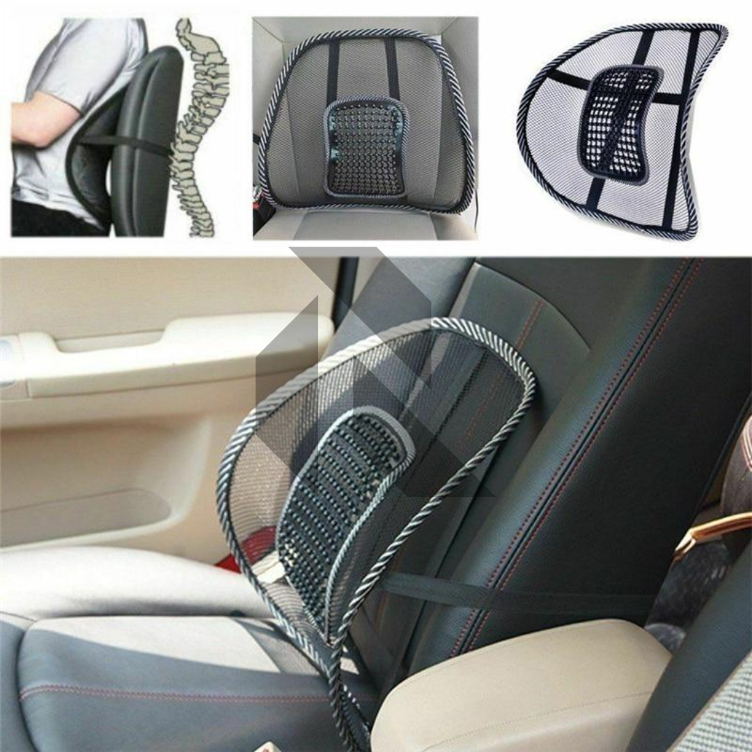 Universal Car Seat Back Support Mesh Cushion – Lower Back Pain Relief Support