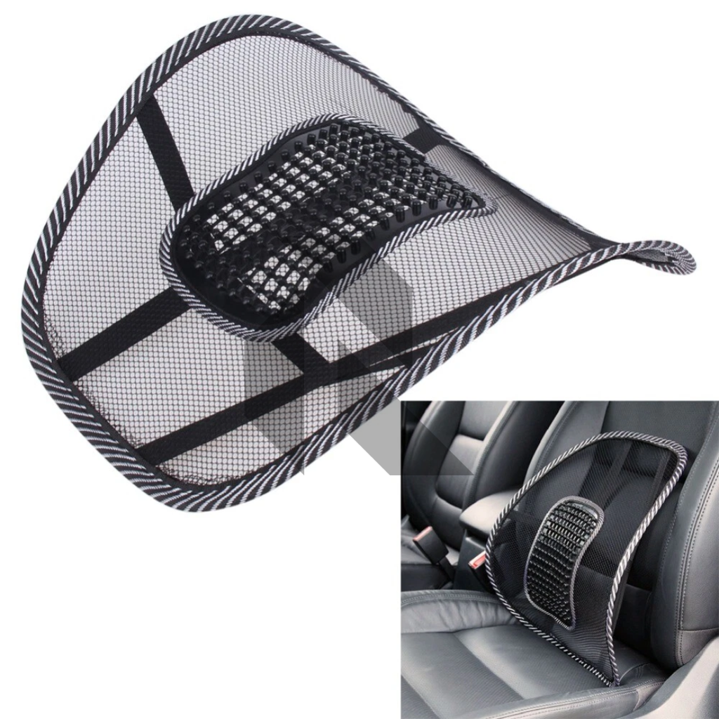 Universal Car Seat Back Support Mesh Cushion – Lower Back Pain Relief Support