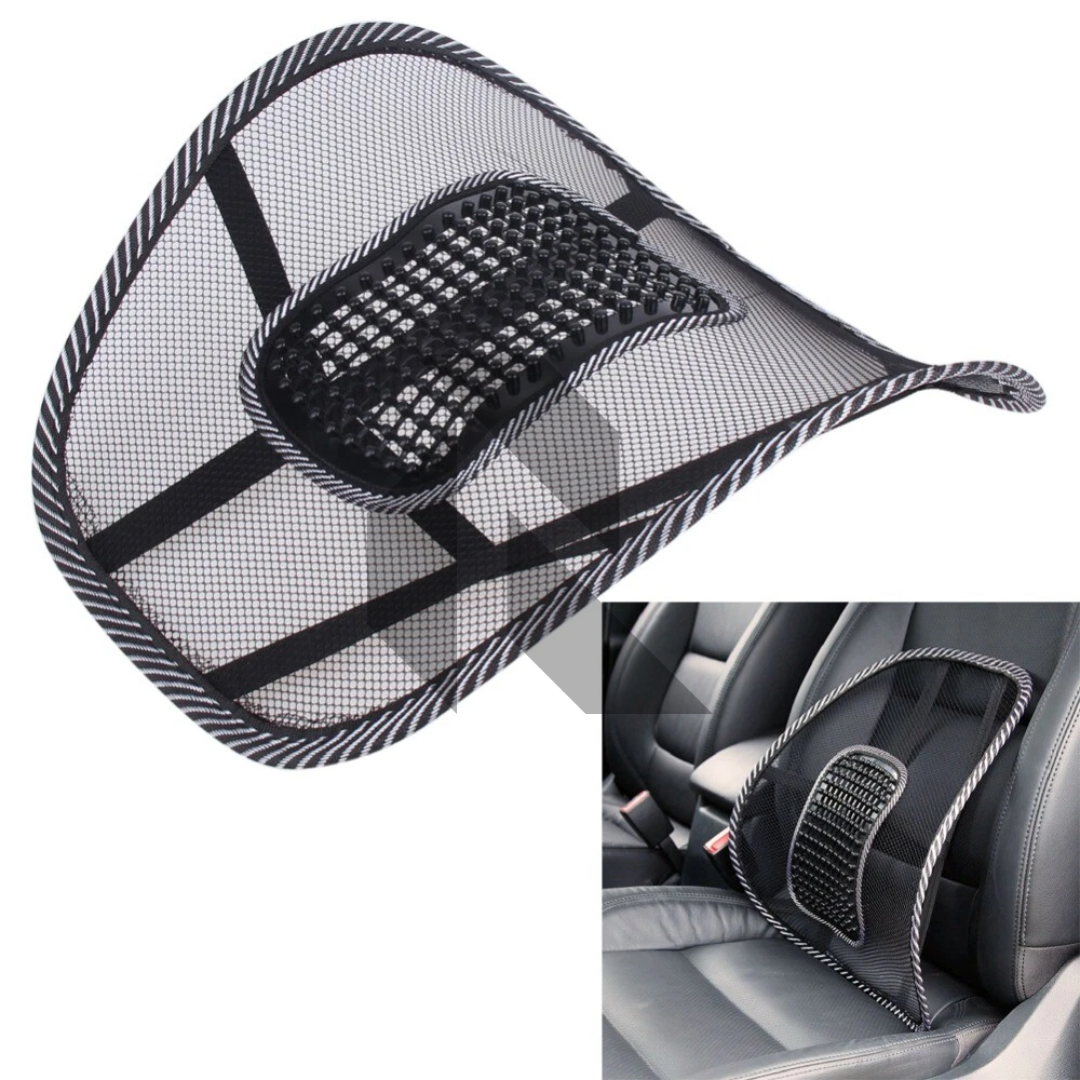 Universal Car Seat Back Support Mesh Cushion – Lower Back Pain Relief Support