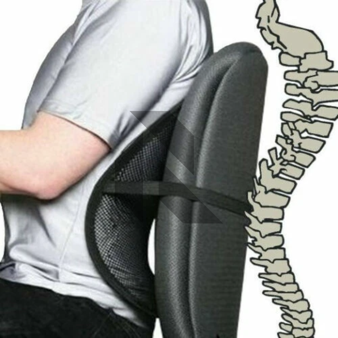 Universal Car Seat Back Support Mesh Cushion – Lower Back Pain Relief Support Secondary image