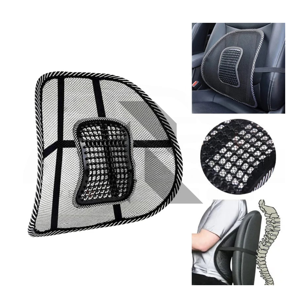 Universal Car Seat Back Support Mesh Cushion – Lower Back Pain Relief Support