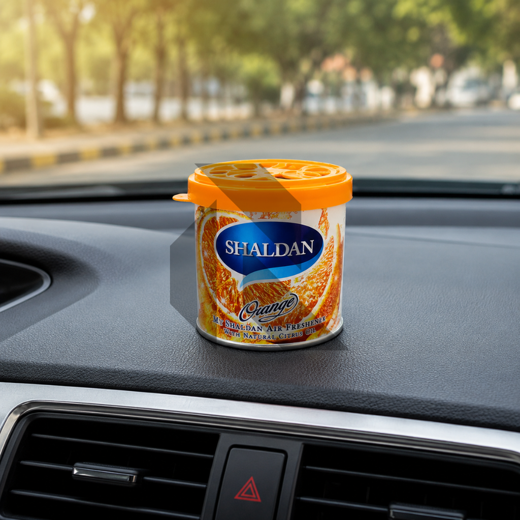 Shaldan Orange Car Air Freshener Can – Long Lasting Gel Air Freshener for Car, Home & Office