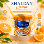 Shaldan Orange Car Air Freshener Can – Long Lasting Gel Air Freshener for Car, Home & Office