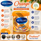 Shaldan Orange Car Air Freshener Can – Long Lasting Gel Air Freshener for Car, Home & Office