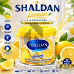 Shaldan Lemon Car Air Freshener Can – Long Lasting Gel Air Freshener for Car, Home & Office