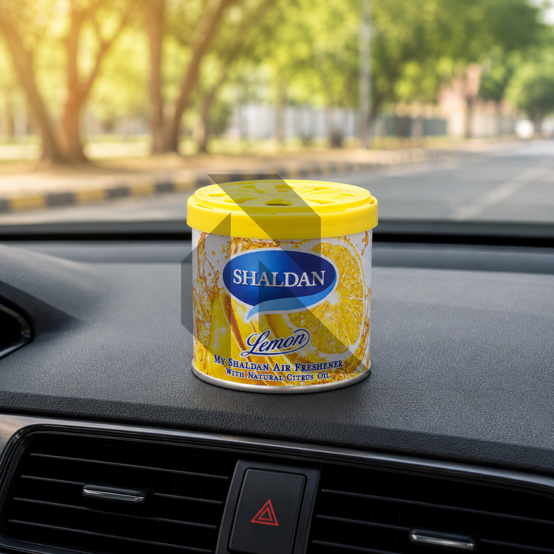 Shaldan Lemon Car Air Freshener Can – Long Lasting Gel Air Freshener for Car, Home & Office