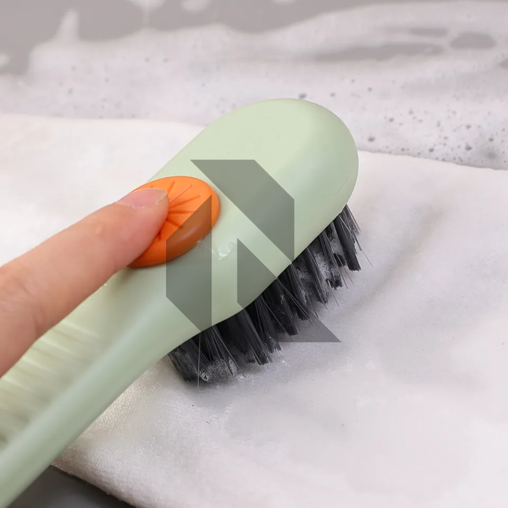 Car Soap Dispensing Cleaning Brush – Built-In Soap Dispenser Scrub Brush for Car Interior & Exterior
