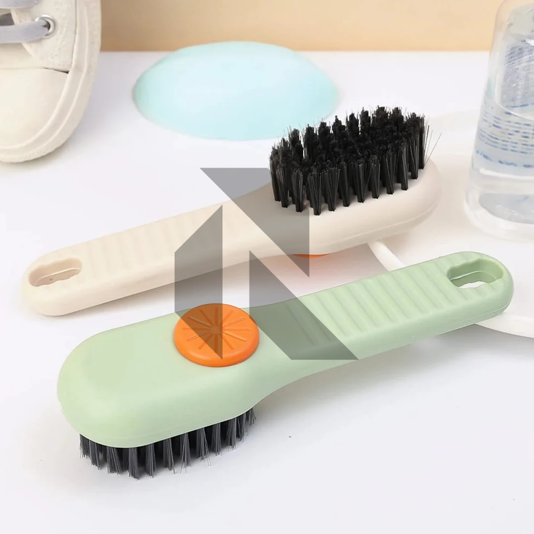 Car Soap Dispensing Cleaning Brush – Built-In Soap Dispenser Scrub Brush for Car Interior & Exterior