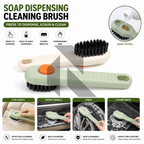 Car Soap Dispensing Cleaning Brush – Built-In Soap Dispenser Scrub Brush for Car Interior & Exterior