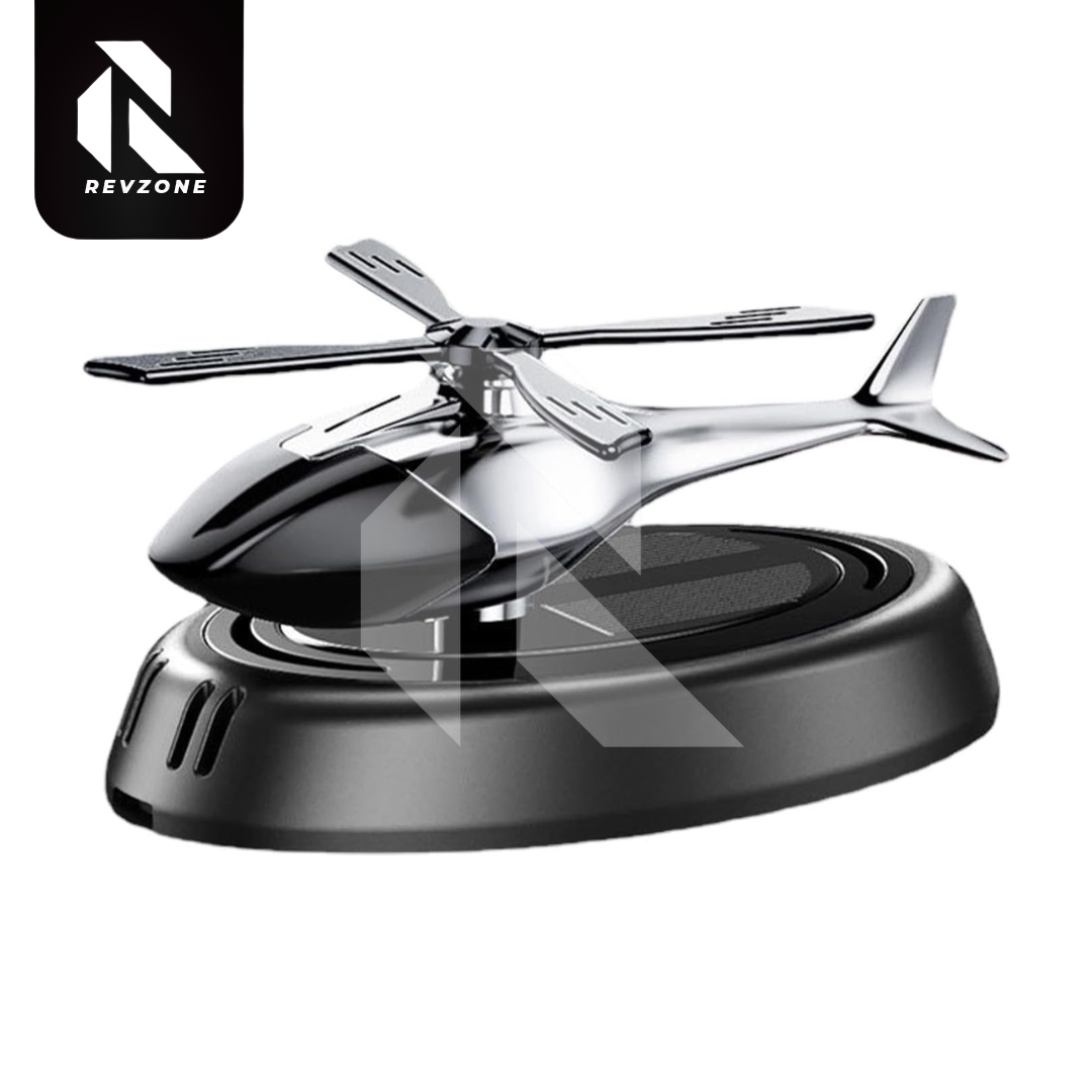 Helicopter Solar Power Car Dashboard Air Freshener – Rotating Propeller Fragrance Decor