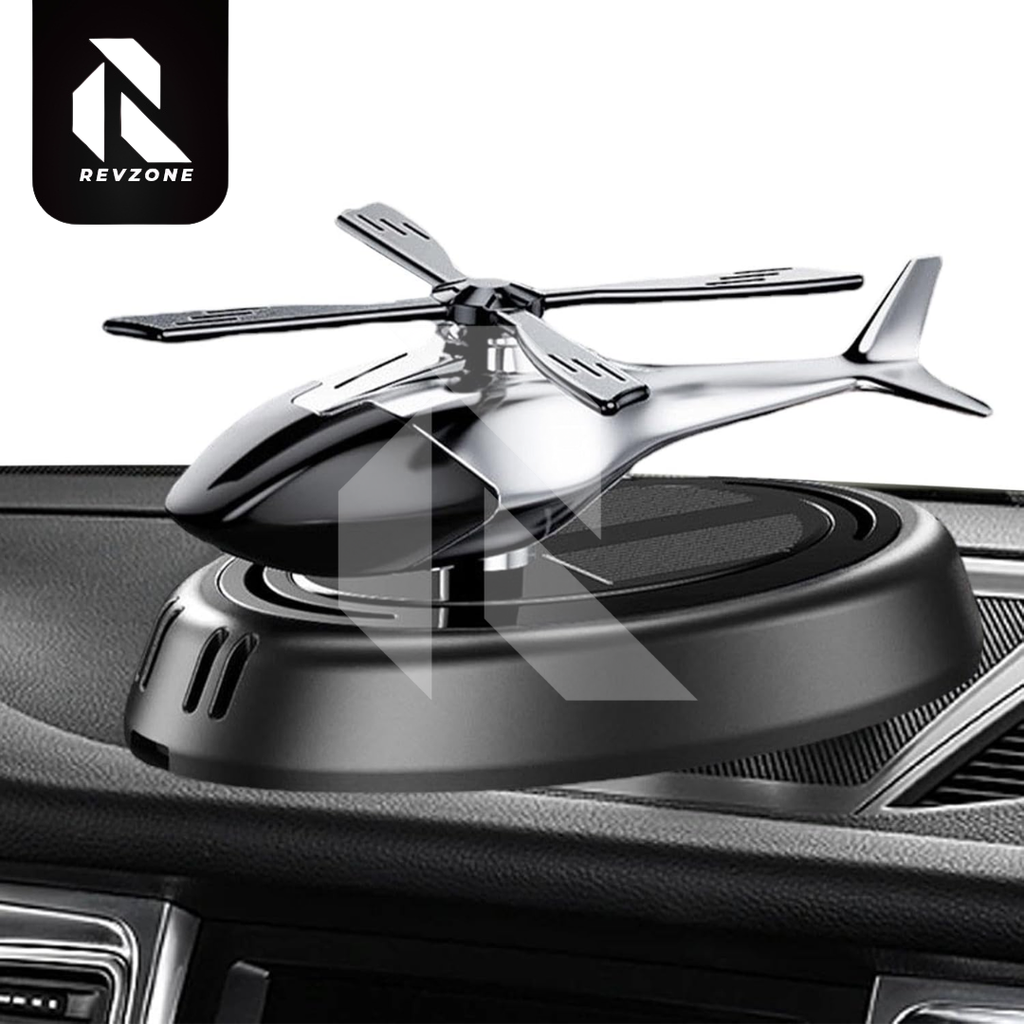 Helicopter Solar Power Car Dashboard Air Freshener – Rotating Propeller Fragrance Decor