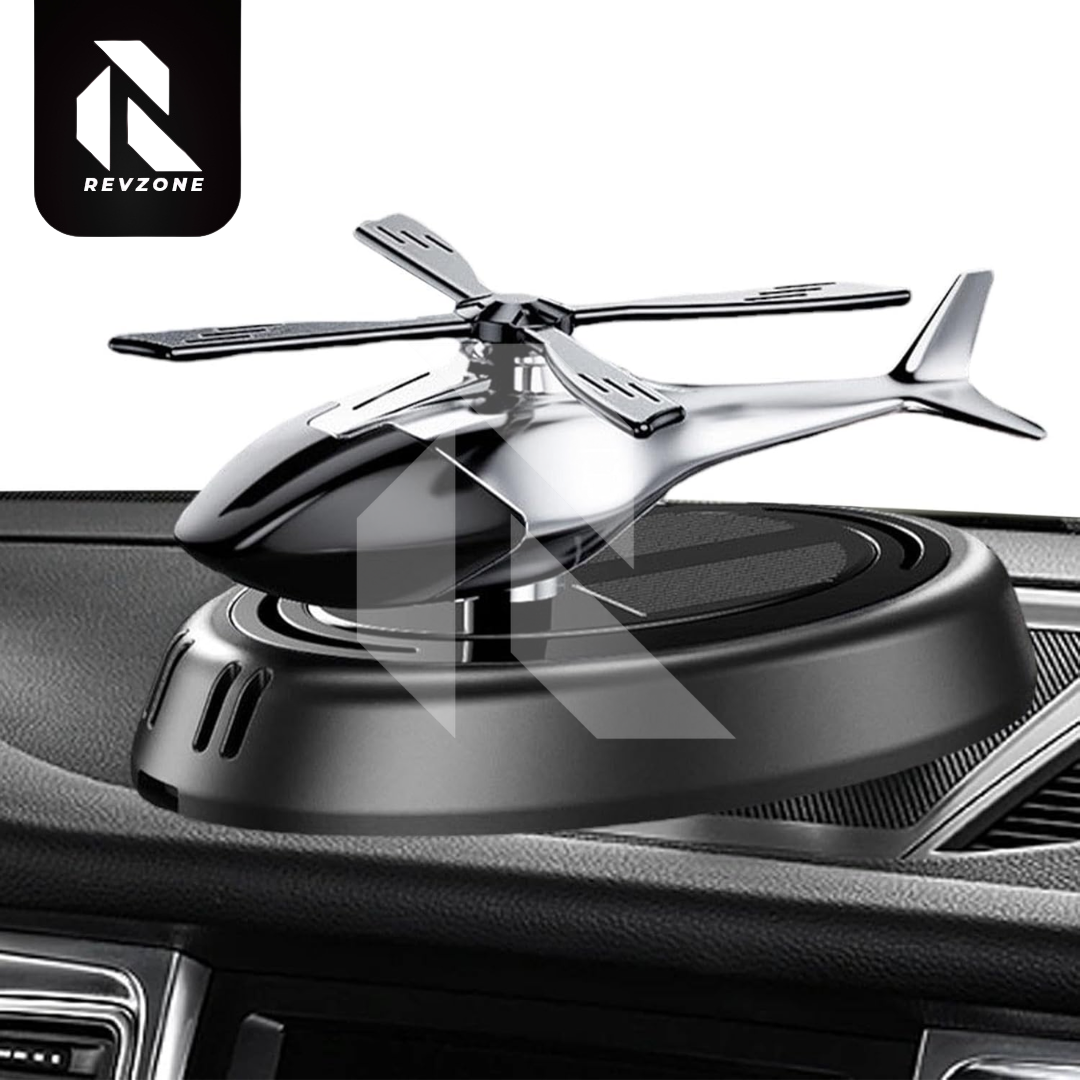Helicopter Solar Power Car Dashboard Air Freshener – Rotating Propeller Fragrance Decor