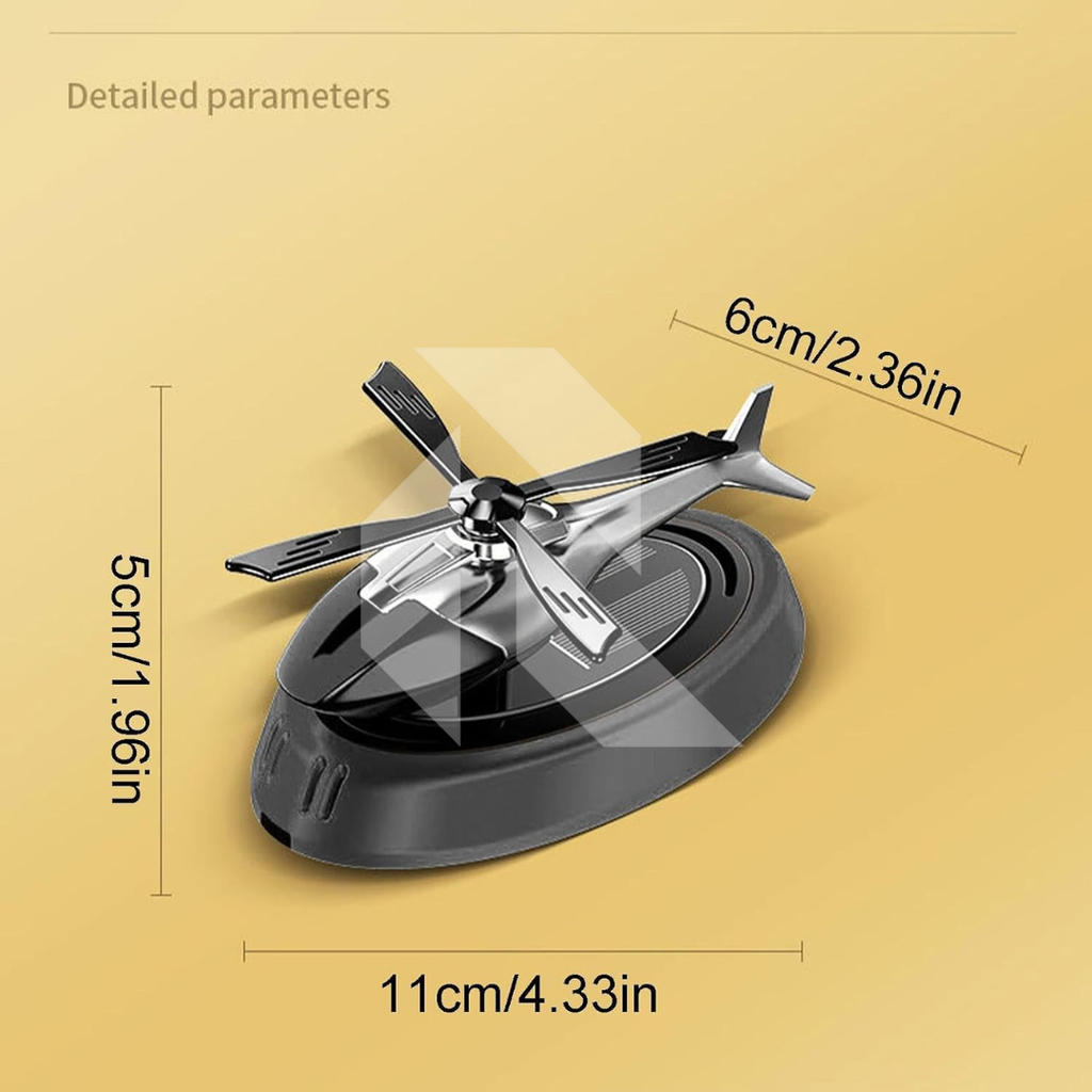 Helicopter Solar Power Car Dashboard Air Freshener – Rotating Propeller Fragrance Decor