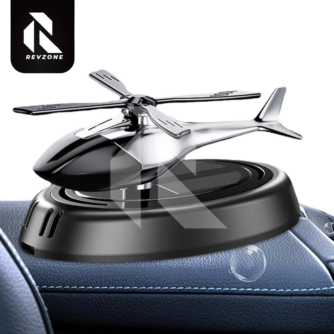 Helicopter Solar Power Car Dashboard Air Freshener – Rotating Propeller Fragrance Decor Main image
