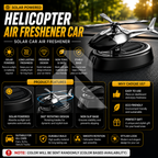 Helicopter Solar Power Car Dashboard Air Freshener – Rotating Propeller Fragrance Decor