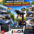 48V Cordless High Pressure Washer – Rechargeable Car Washer with Single Battery Free 100ML Shampoo