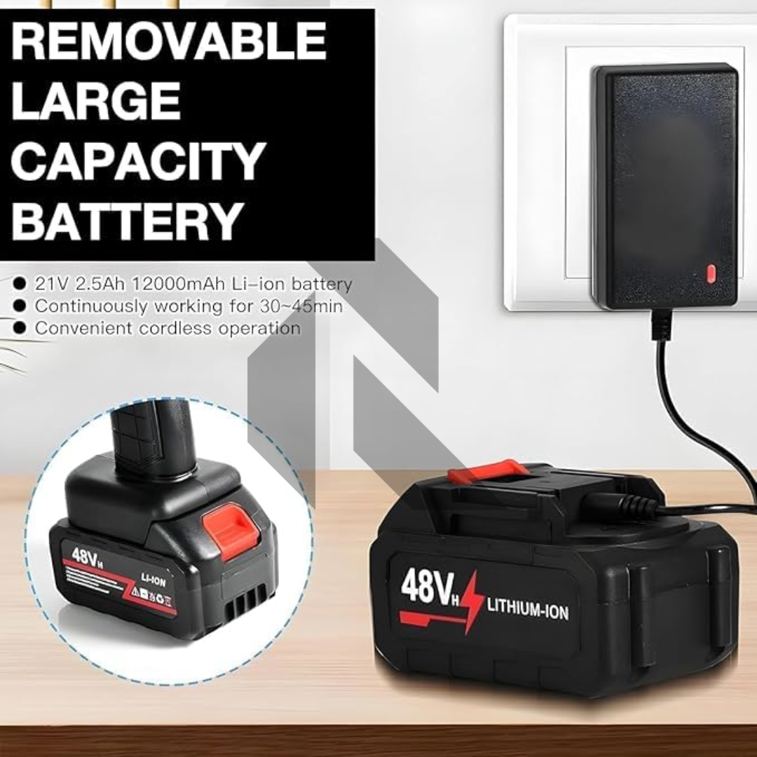 48V Cordless High Pressure Washer – Rechargeable Car Washer with Single Battery Free 100ML Shampoo