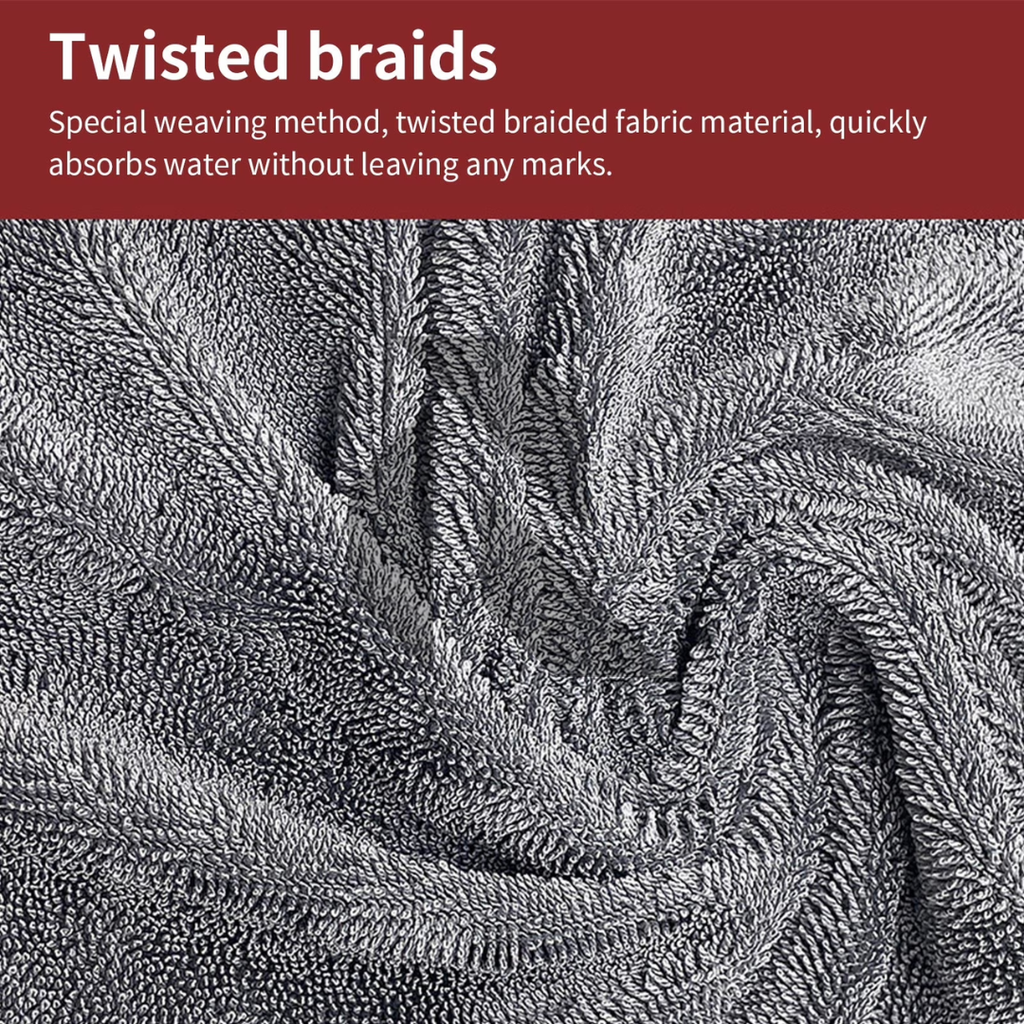 Single Twisted Loop Microfiber Drying Towel 600GSM