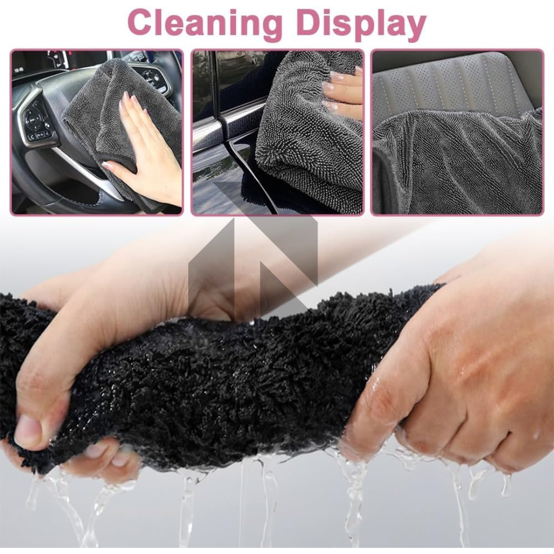 Single Twisted Loop Microfiber Drying Towel 600GSM