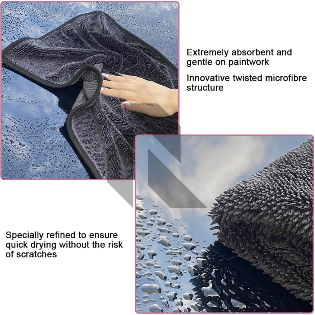 Single Twisted Loop Microfiber Drying Towel 600GSM
