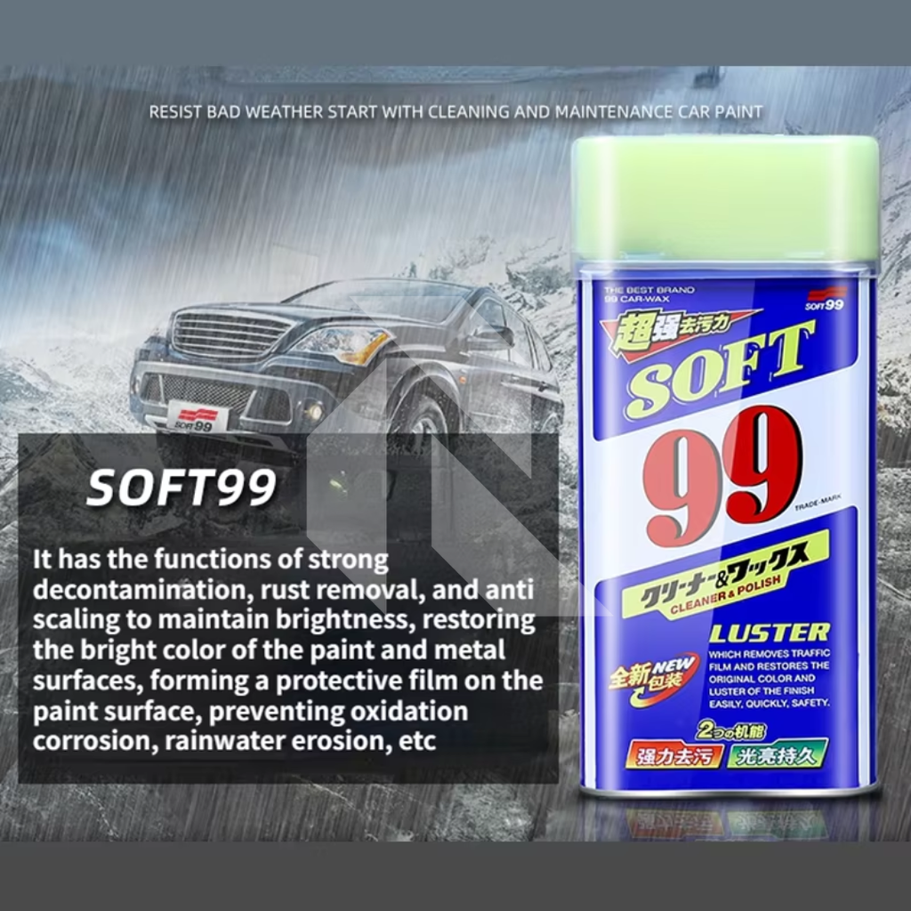 Soft99 Luster Cleaner & Polish Wax 530ML – Car Paint Cleaner, Polish & Shine Protection