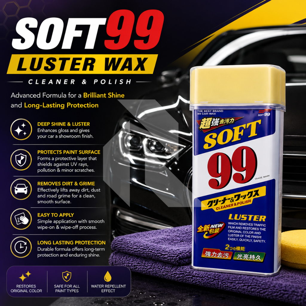 Soft99 Luster Cleaner & Polish Wax 530ML – Car Paint Cleaner, Polish & Shine Protection