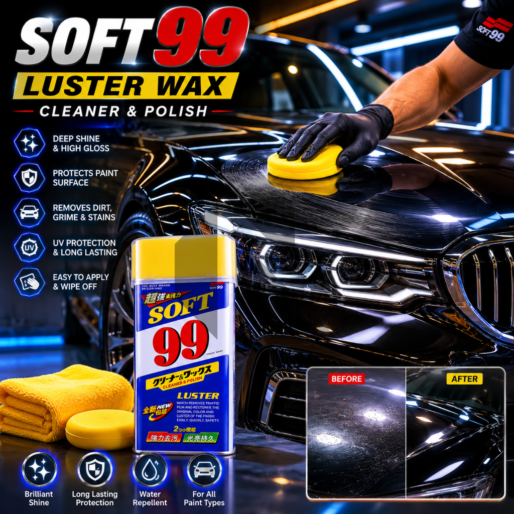 Soft99 Luster Cleaner & Polish Wax 530ML – Car Paint Cleaner, Polish & Shine Protection