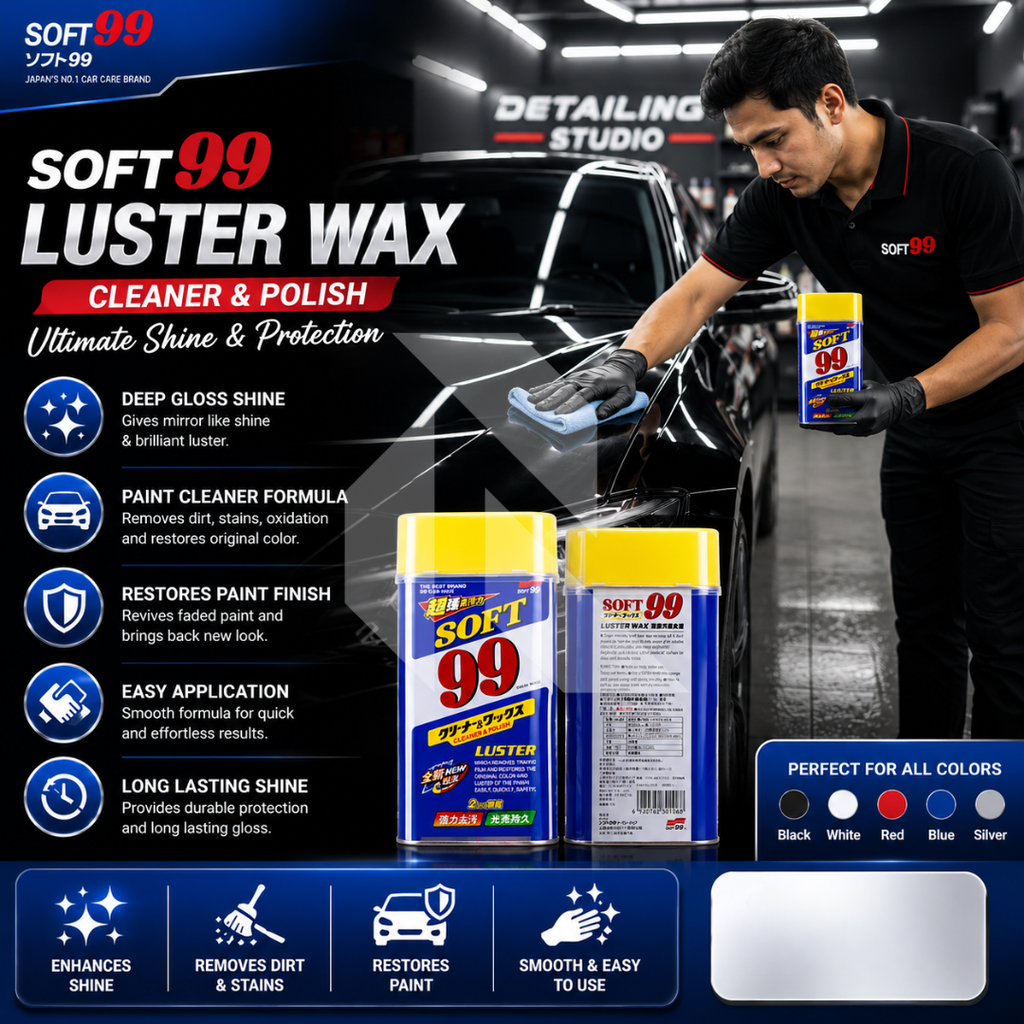 Soft99 Luster Cleaner & Polish Wax 530ML – Car Paint Cleaner, Polish & Shine Protection
