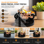Solar Powered Motorcycle Car Air Freshener – Rotating Aromatherapy Perfume Diffuser Dashboard