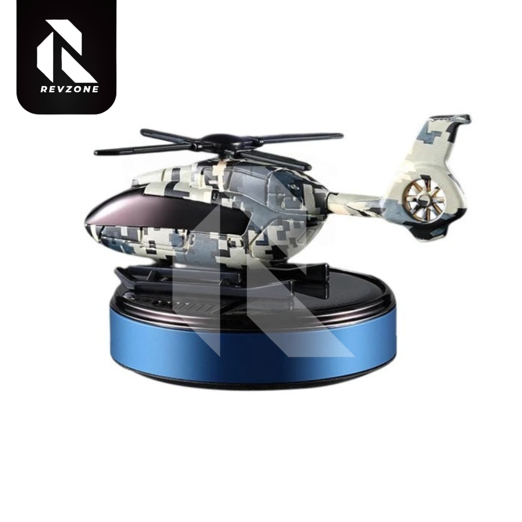 Helicopter Solar Power Car Dashboard Air Freshener – Rotating Fragrance Decor