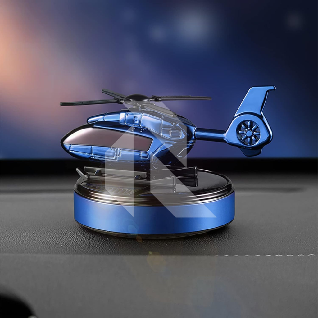 Helicopter Solar Power Car Dashboard Air Freshener – Rotating Fragrance Decor